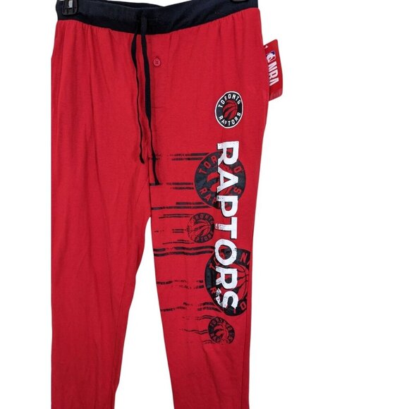 Toronto Raptors NBA Basketball New Boys Medium Pajama Lounge Pants Logo Red Gift - Picture 2 of 5